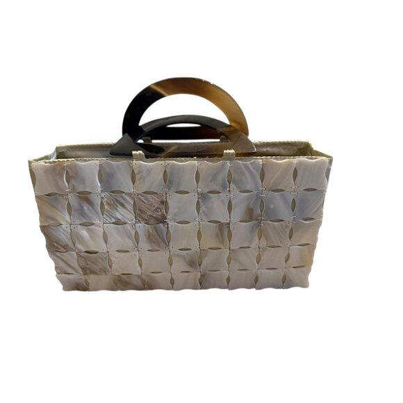 TICO Collection Vintage purse Handmag MOP Mother of Pearl Horn handles handmade - Picture 1 of 11